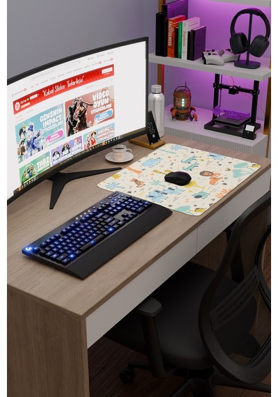 Çocuk Kaymaz Dikişli Kauçuk Oyuncu Mousepad V1 - 48x40 Xl Gaming Mouse Pad Fare Altlığı