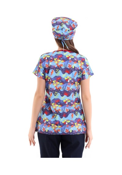 Yarasa Kol Dijital Unisex Desenli Üst - 6530 Deniz Canlıları