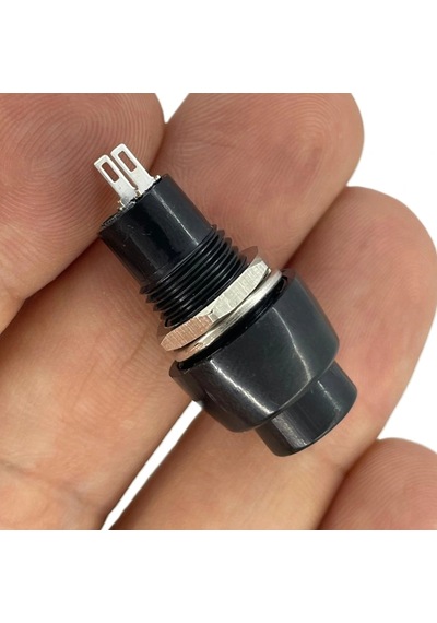 Ic-190 Siyah Buton Yuvarlak Plastik Kalıcılı 10mm