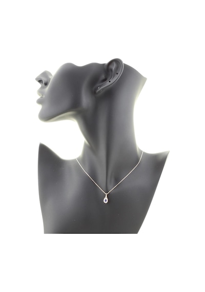 Klasik Pırlanta Anturaj Damla Safir Kolye Rose Gold 40881917