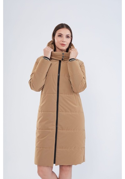 Trenç Ribanalı Kapitone Mont Camel - 827179541 Camel
