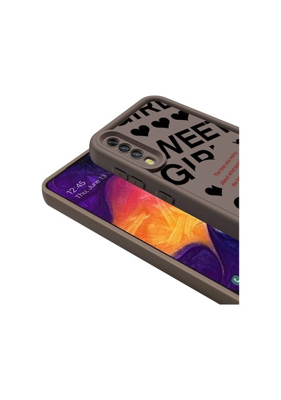 Galaxy A50 Kılıf Kamera Korumalı Baskılı Arka Yüzey Zore Klas Kapak Siyah