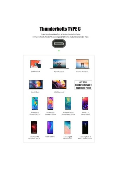 Zr-627 Mt57 4k 60hz Hdmı Çevirici I-phone 15 İle Uyumlu Kablo Type-c Thunder-bolts Altın Uçlu