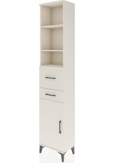 Arges Dolap 4 Raflı 2 Çekmeceli Tek Kapaklı 44x30x221 Aytaşı-... Aytaşı