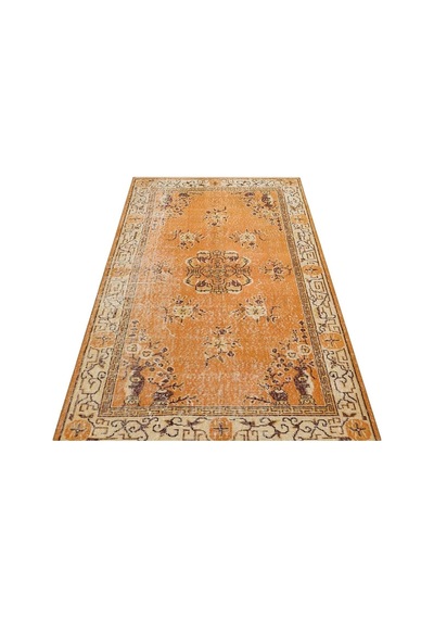Gerçek El Dokuma Eskitme Vintage Halı 116 X 206 Cm 9047