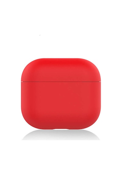 Wozlo Apple Uyumlu AirPods 3 Koruyucu Kılıf - 3. Nesil Silikon Kulaklık Koruma Kılıfı - Kırmızı