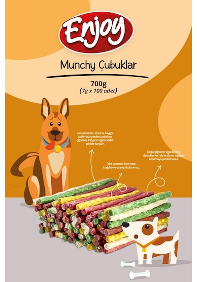 Enjoy Munchy Burgu Çubuk 7gr X 100 Adet
