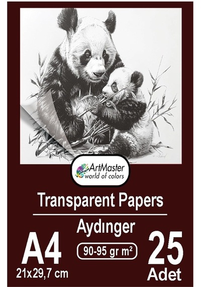Aydınger Kağıdı A4 90-95 Gr Eskiz Kağıdı 25 Adet Artmaster Aydınger Kağıt 21x29,7 Cm Buzlu Mumlu Kağıt Çizim Kağıdı