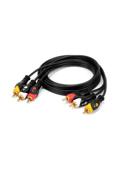 3RCA Erkek 3 RCA Erkek Kompozit Ses Video AV Kablosu - 5 Metre