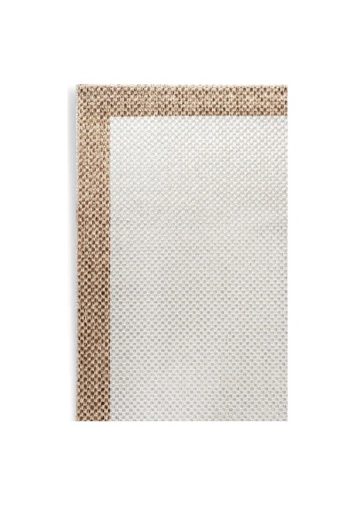 Natura Sisal Hasır Görünümlü Çerçeveli Oval Halı Ntr12 Bej-krem