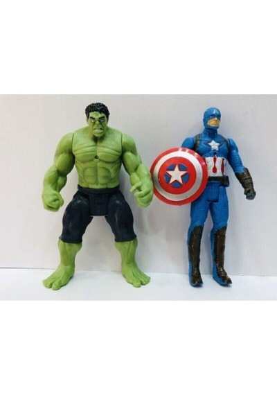 Yenilmezler Thanos - Hulk - Captain America - Örümcek Adam - Iron-man 5'li Süper Kahraman Oyun Seti