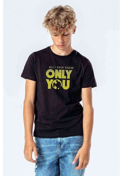 Tshirthane Lucifer Only You Lucifer & Chloe Baskılı Unisex Çocuk Siyah Tshi