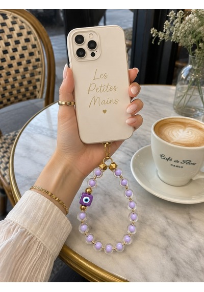 Les Petites Mains Lila Nazar Boncuklu Telefon Askısı