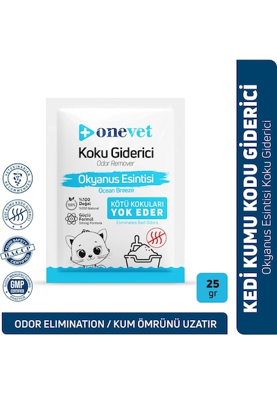 Onevet Kedi Kumu Koku Giderici 15x25 Gr Okyanus Esintili