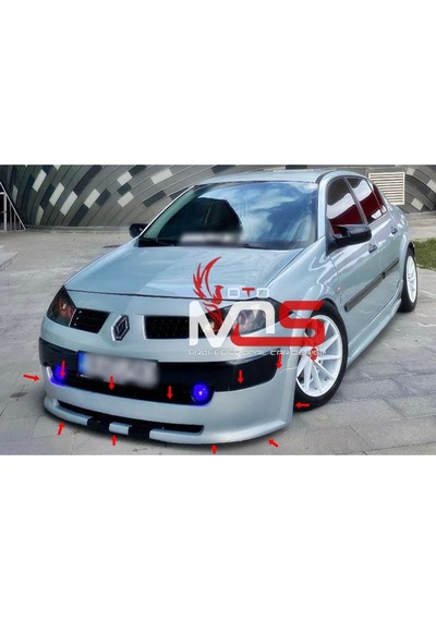 Renault Megane 2 Makyajsız Ön Tampon Eki Karlık Fiberglass Boyasız