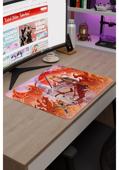 Thoma Genshin Impact Anime Oyuncu V3 - 48x40 Xl Gaming Mouse Pad Fare Altlığı