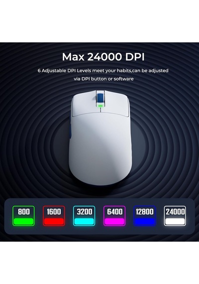 Rk M30 Kablosuz Oyun Faresi, 24000 Dpı, 43g Ultra Hafif, Paw3311 Sensör, 2.4g/bluetooth/usb-c Şarj Edilebilir Kablosuz Diğer