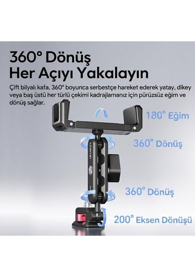 Ulanzi Ma56 4 İn 1 Metal Telefon Tutucu Tripod Aparatı - S042