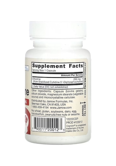 Jarrow Formulas, Citicoline, Sitikolin Cdp Choline, Brain Health And Memory 250 Mg, 60 Caps Jarrow Formulas, Citicoline, Sitikolin Cdp Choline, Brain Health And Memory 250 Mg, 60 Caps