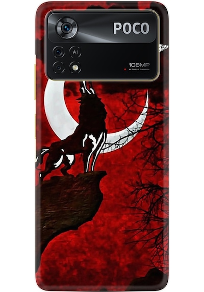 Xiaomi Poco X4 Pro 5G Kilif Resimli Silikon Wolf And Moon 2 1381 539121528