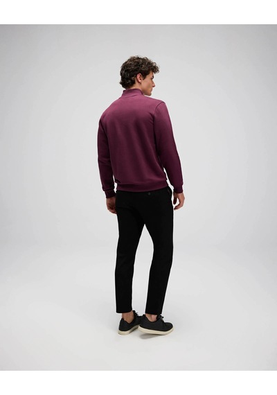 Ellesse Yarım Fermuarlı Bordo Erkek Sweatshirt Em580 Bordo