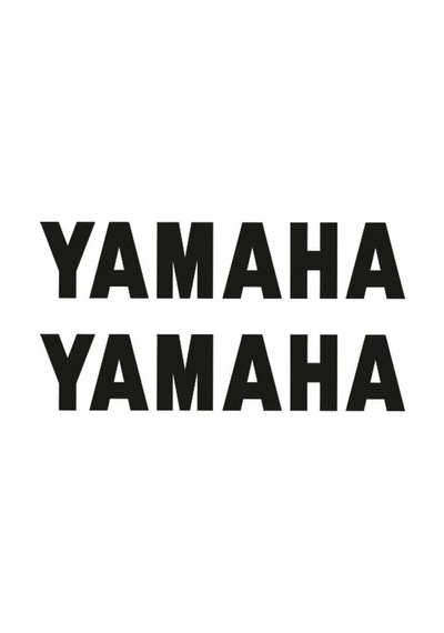 Yamaha Yazı Motosiklet Sticker 2 Adet 19 X 4 Cm