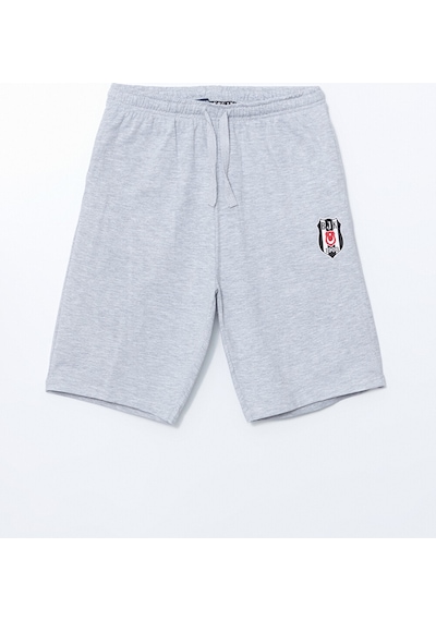 Lc Waikiki Lc Waıkıkı Gri Standart Kalıp Beşiktaş Baskılı Erkek Pijama Alt Şort