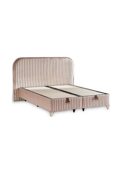 Line Visco Lüks Baza Ve Başlık Seti 150x200 Cm Çift Kişilik Baza Ve Başlık Takımı Krem Babyface