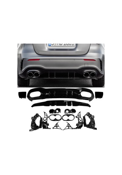 Mercedes A Serisi W177 A45 Hb Amg Difüzör + Egzoz Uçları 2018+