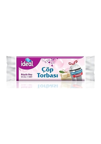 İdeal Büzgülü Çöp Torbası B.boy B.sabun
