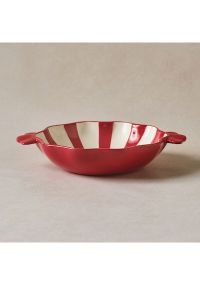 Karaca New Year Yılbaşı Candy Twist Pasta Tabağı 19 Cm Kırmızı