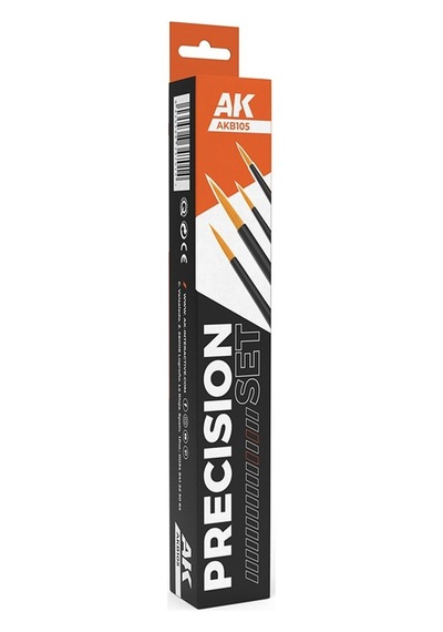 Ak B105 Hassas Fırça Seti, Sentetik Kıllı, 4 Adet