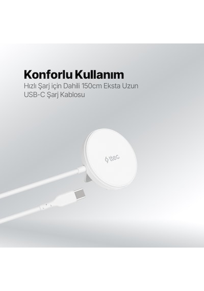 Ttec AirCharger M + MagSafe Uyumlu Kablosuz Hızlı Şarj Aleti