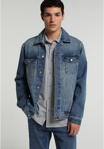 Colin's Colins Regular Fit Düğmeli Astarsız Erkek Mid İndigo Denim Ceket Cl1082658 Q1.v1 Dn45142