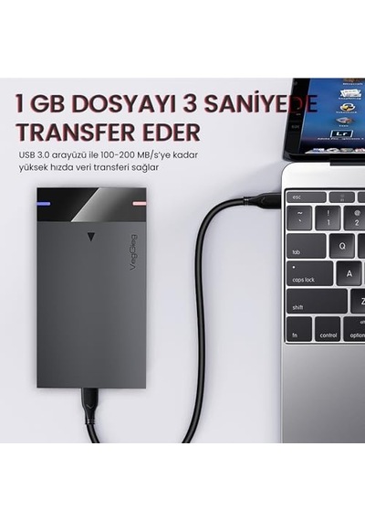 3.0 Micro B Şarj Ve Data Hdd Kablosu 1.5 Metre Diğer