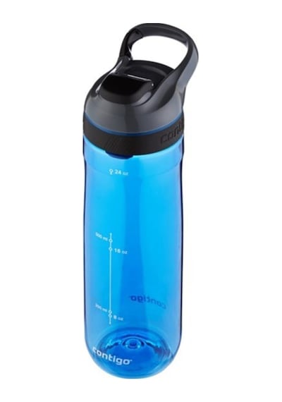 Contigo Cortland Tek El Bas İç Kapaklı Su Matarası 720ml - Mavi