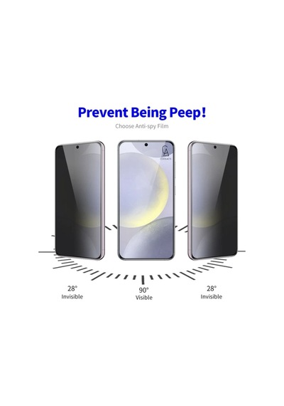 Samsung Galaxy S24 Fe Uyumlu Köşe Dolgulu Anti Shock Telefon Kılıfı Ve Privacy Ekran Koruyucu