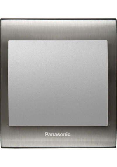 Viko Panasonic Thea Blu Tekli Anahtar Çerçeve Inox+beyaz, Kapak Metalik Beyaz