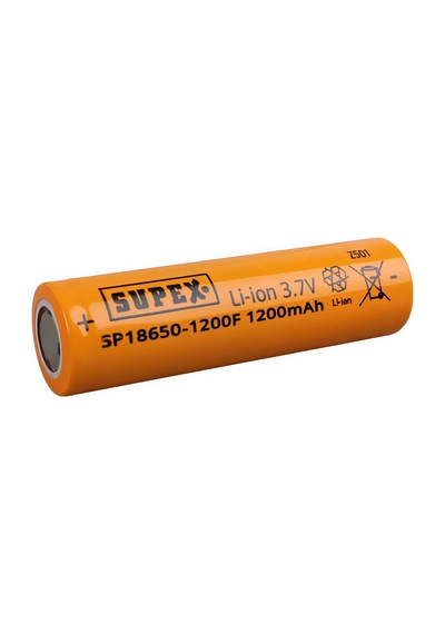 Supex Sp18650-1200f 3.7v 1200mah Li-ion Düz Kafa Pil