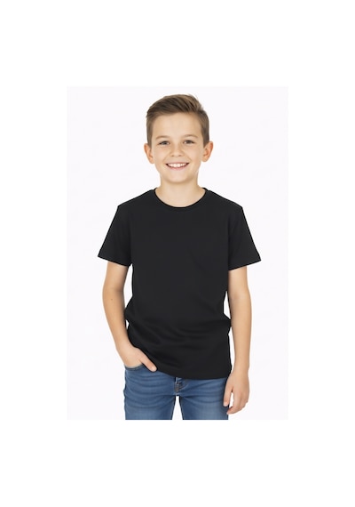 Modanino Erkek Çocuk Geniş Kalıp T-shirt 12-16 Yaş 12559 Siyah
