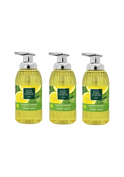 Eyüp Sabri Tuncer Zeytinyağlı Çeşme Limonu Köpük Sabun 500 Ml X 3