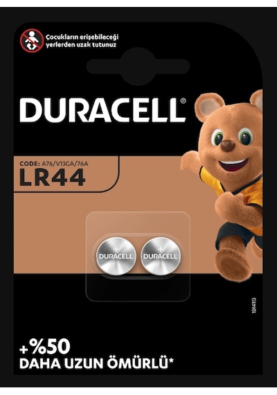 Duracell Özel LR44 Alkalin Düğme Pil 1,5V, 2’li paket