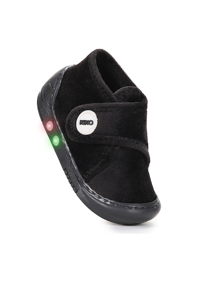 Kiko Kids Petri Günlük Işıklı Kız Bebek Ev Okul Kreş Panduf Siyah Siyah