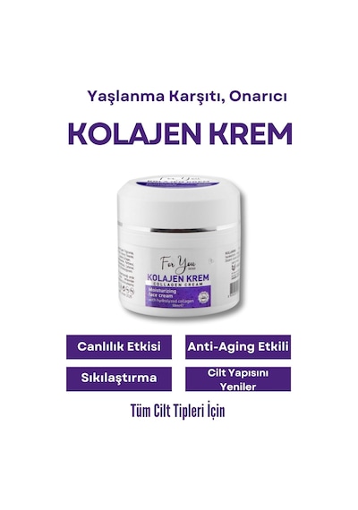 Dolgunlaştırıcı, Yaşlanma Ve Kırışıklık Karşıtı Collagen Cilt Bakım Kremi 50 Ml
