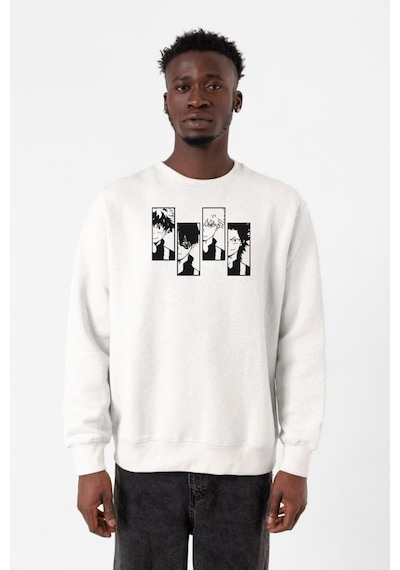 My Hero Academi Anime Class 1a Boys Beyaz Erkek 2ip Sweatshirt Beyaz