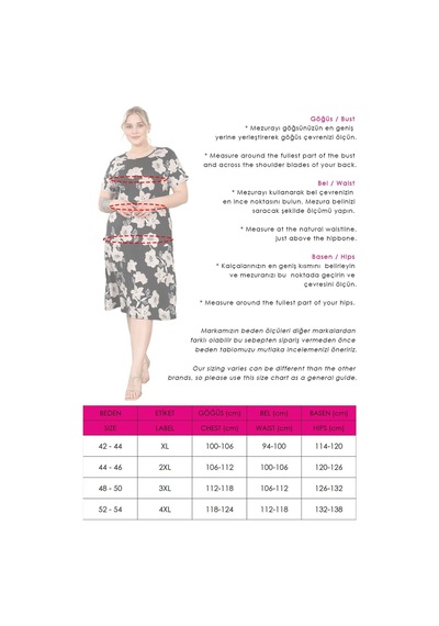 Mooi Xxl Kadın Siyah Vizon Sarmaşık Desen Midi Elbise Siyah - Turuncu