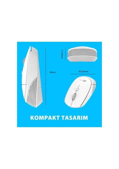 Lecoo Ws204 Beyaz Kablosuz Mouse