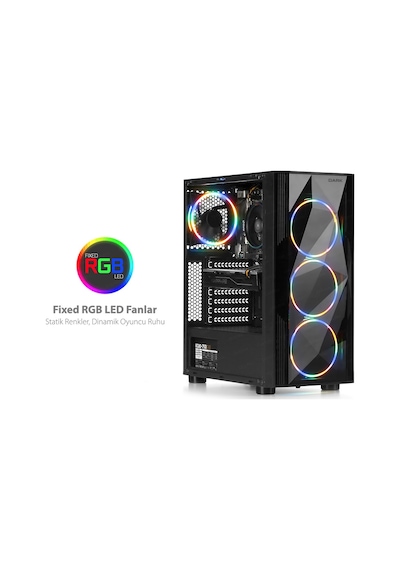 Dark Diamond Pro 4x12 CM Fan 1x Usb 3.0. 2x Usb 2.0 Full Akrilik Oyun Kasası