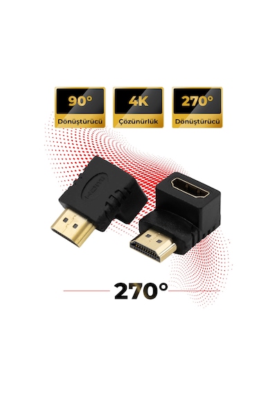 TTAF Hdmı Dönüştürücü L Adaptör 4K Görüntü Aktarımı