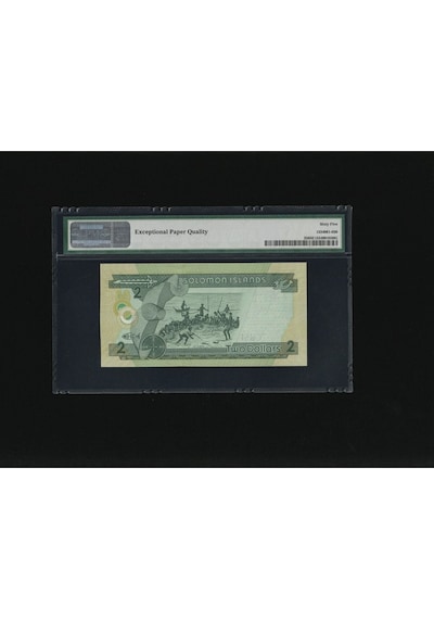 3 Adet Solomon İslands Adaları 2 Dollars Seri Takipli Polymer Hybrid Pmg 65 Epq Gem Unc Çil P25 Nd